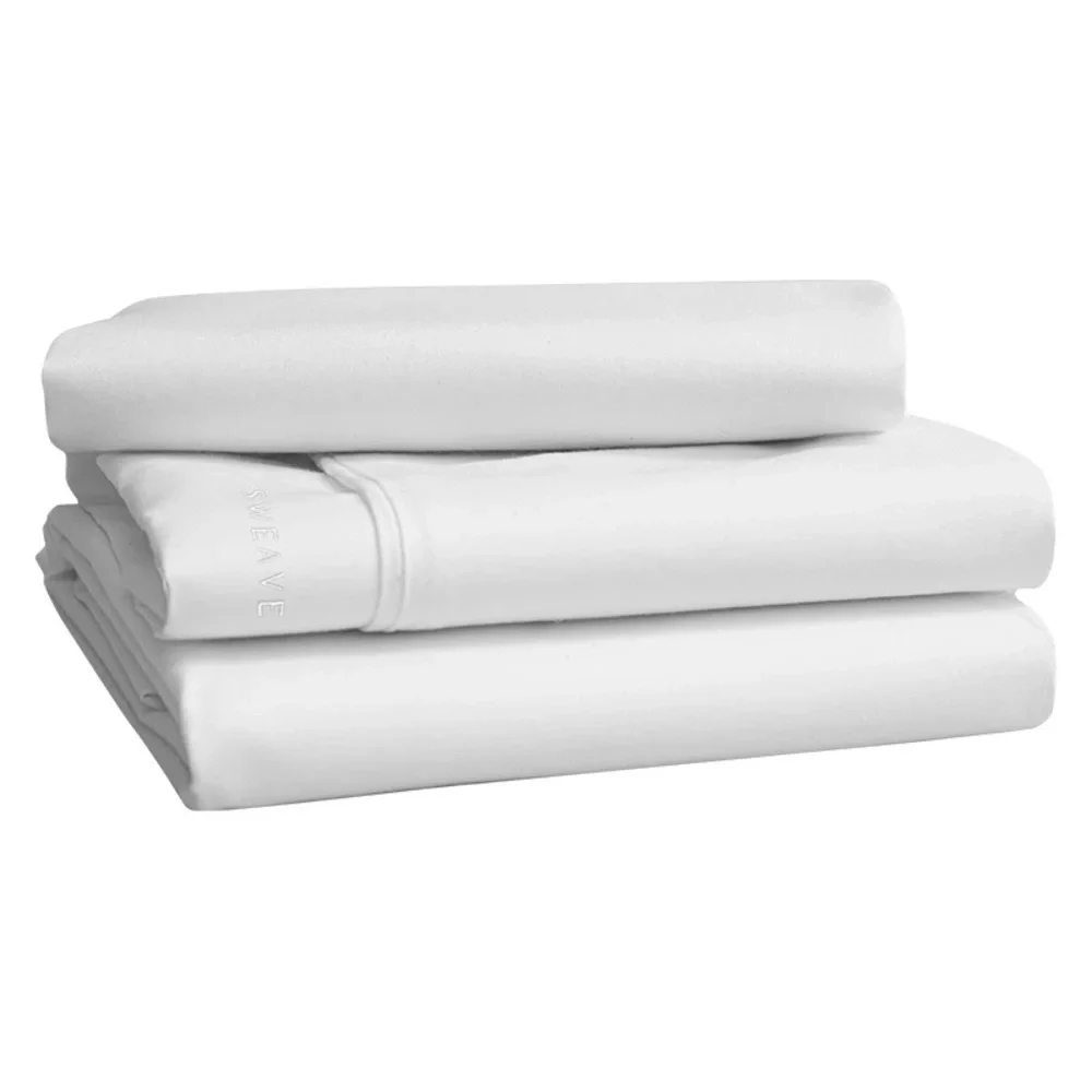 NEW Sweave Gray Eucalyptus Egyptian Cotton Fitted Sheet and Pillowcase Set
